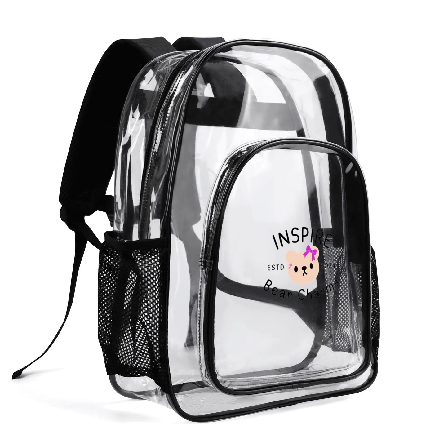 Large 17 Inch Clear Bag PVC See Through Transparent School Backpack