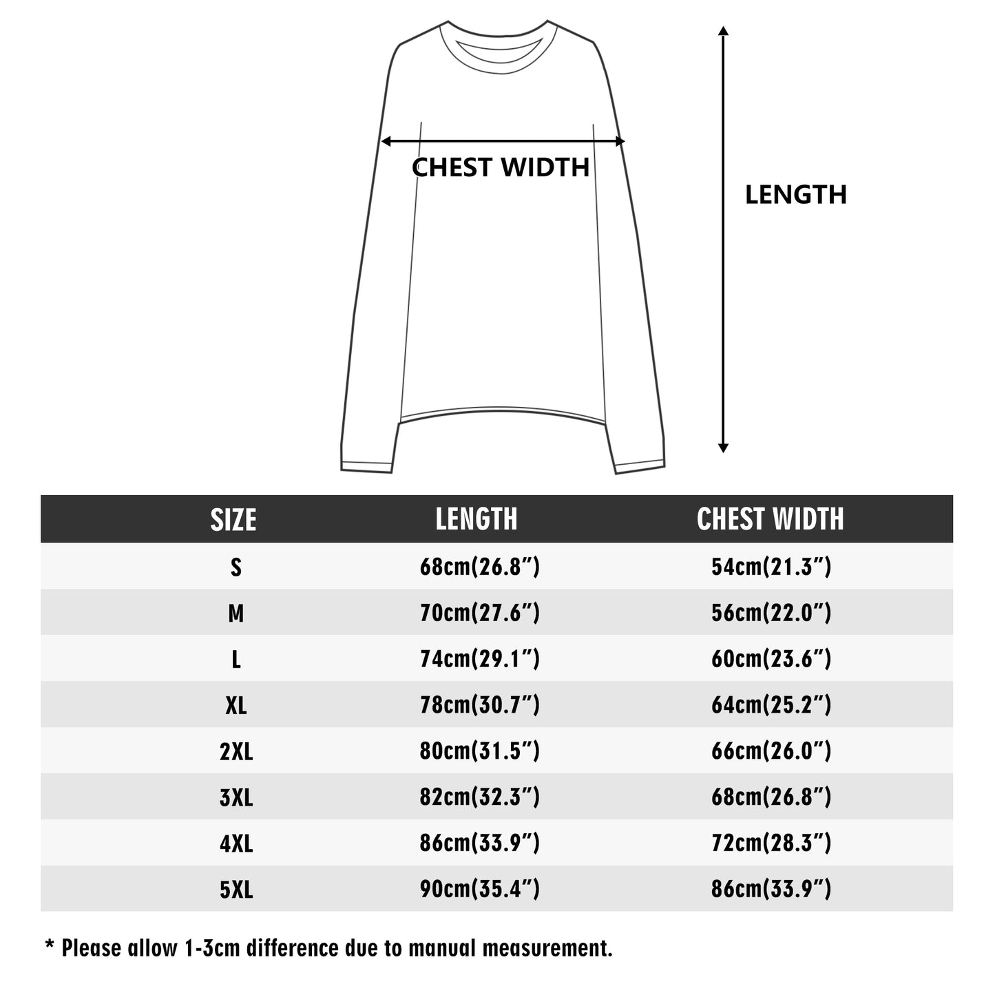 Unisex Adult Lightweight Crewneck Sweatershirt Long Sleeve Pullover Shirt