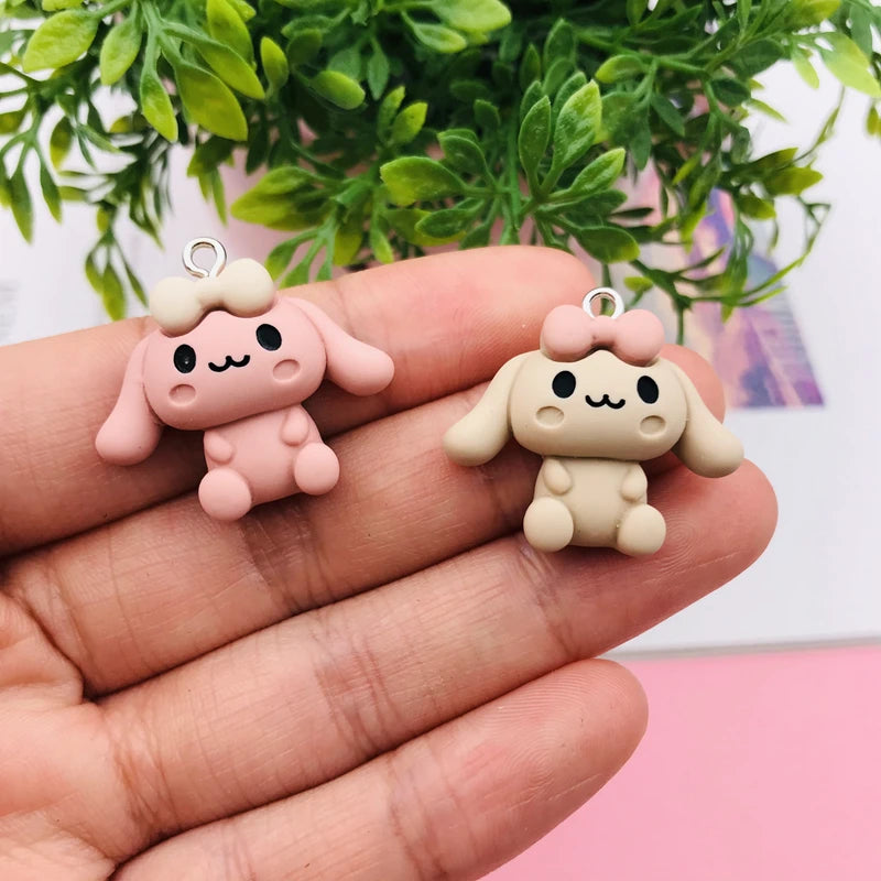 10pcs Kawaii New Hot Selling Miniature Cute Bear Charm for Earring Keychain Jewelry Accessory DIY Making