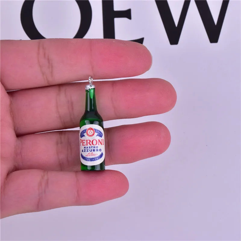 10pcs/pack Alcohol Beer Bottle Resin Charms for DIY Jewelry Accessory