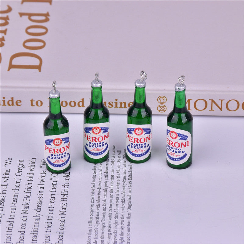 10pcs/pack Alcohol Beer Bottle Resin Charms for DIY Jewelry Accessory