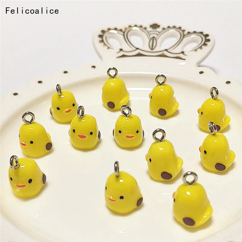 10pcs Cows Resin Earring Charms