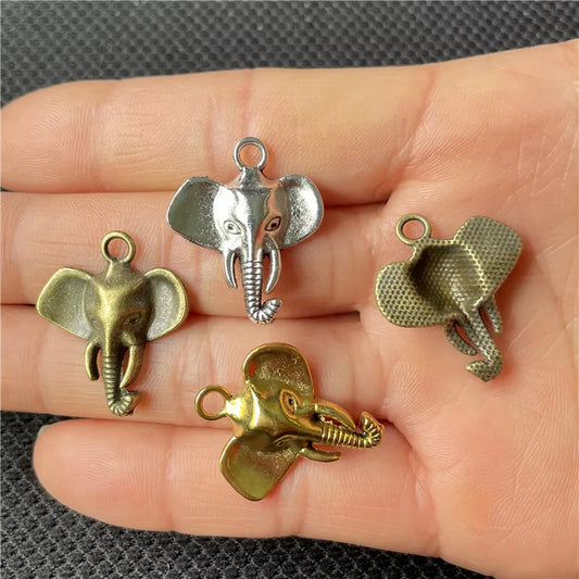 JunKang 10pcs African Flying Elephant Pendant DIY Handmade Necklace Bracelet Connecting Piece Wholesale Jewelry