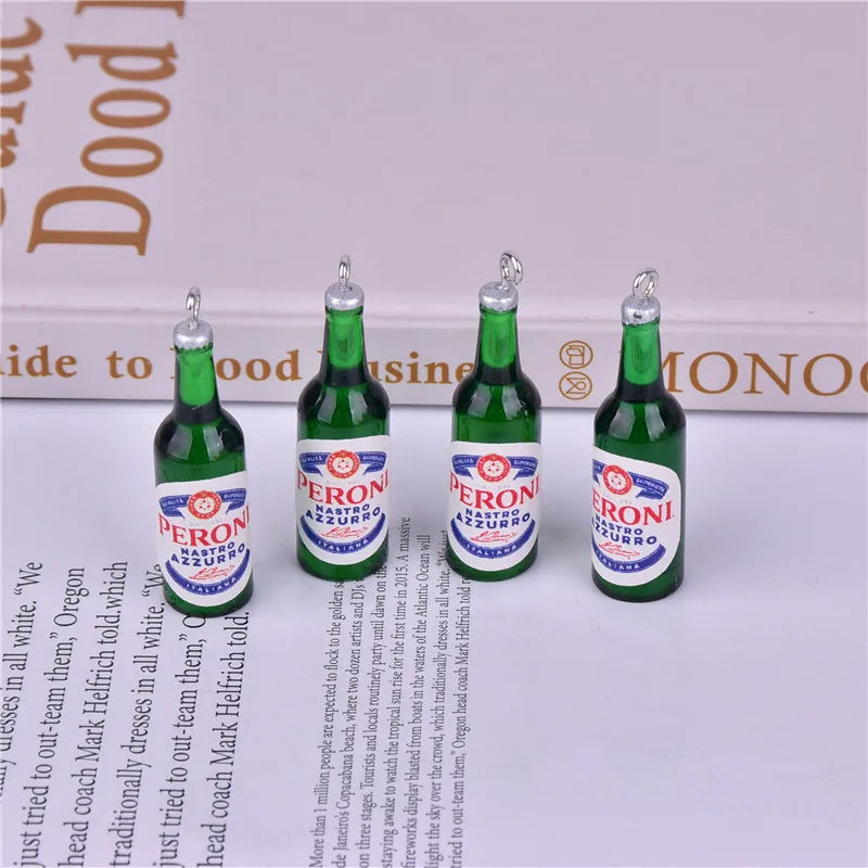 10pcs/pack Alcohol Beer Bottle Resin Charms for DIY Jewelry Accessory