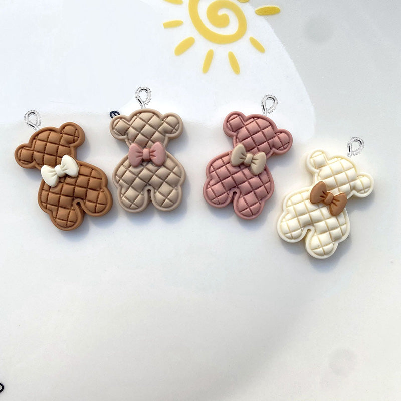 10Pcs Kawaii Cartoon Bear Flat back Resin Charms Scrapbooking Earrings Jewelry Making Accessories DIY Pendants Decoration Craft