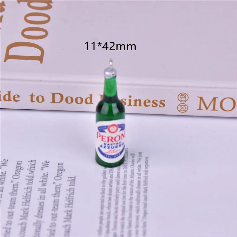 10pcs/pack Alcohol Beer Bottle Resin Charms for DIY Jewelry Accessory