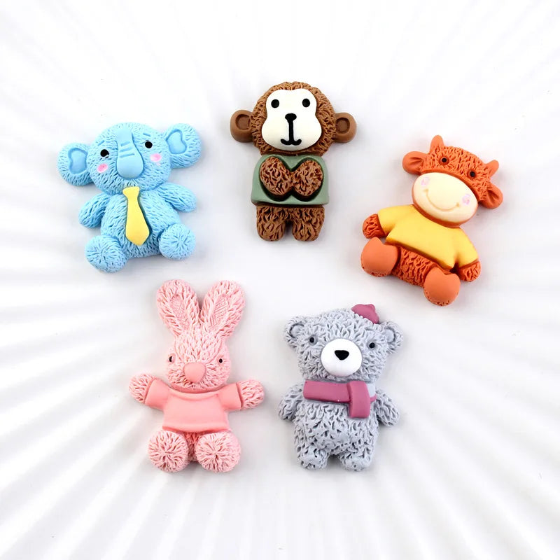 10Pcs Cute Animal Resin Charms