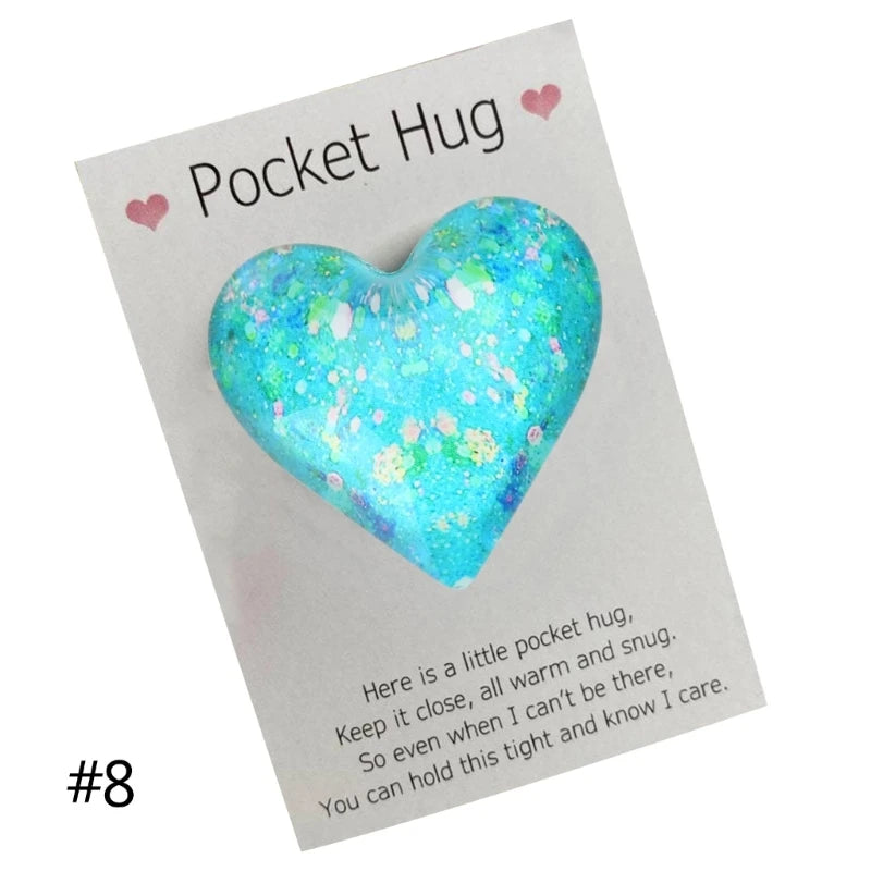 Pocket Hug Heart With Greeting Card Pocket Hug Cards Gifts Hug Miss You Birthday Wedding Valentines Dropship