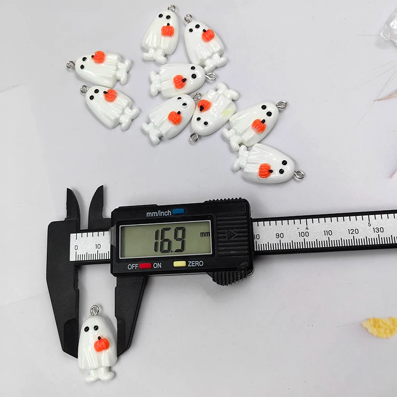 10pcs Kawaii Halloween Charms for Jewelry Making Cute Ghost Pumpkin Pendants Diy Keychain Necklace Finding C1302