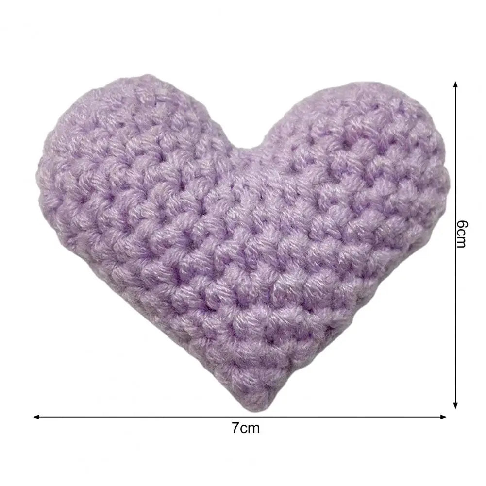 Crocheted Heart Pocket Hug Greeting Card Knitted Heart Keepsake Ornament Workmanship Encouragement Gift Cute Knitted