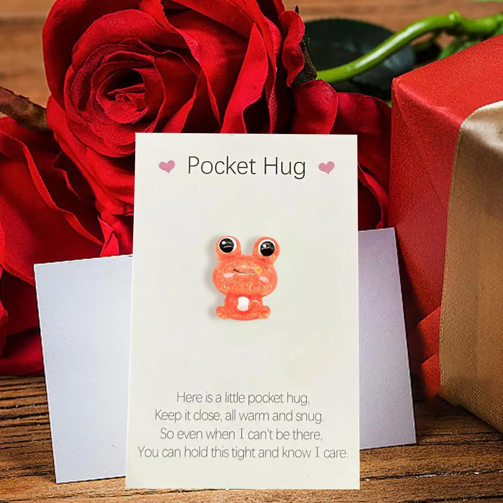 Cute Little Heart Pocket Hug, Decorated Pocket Hug With Encouragement Card, Special Birthday, Wedding, Party, Valentine's