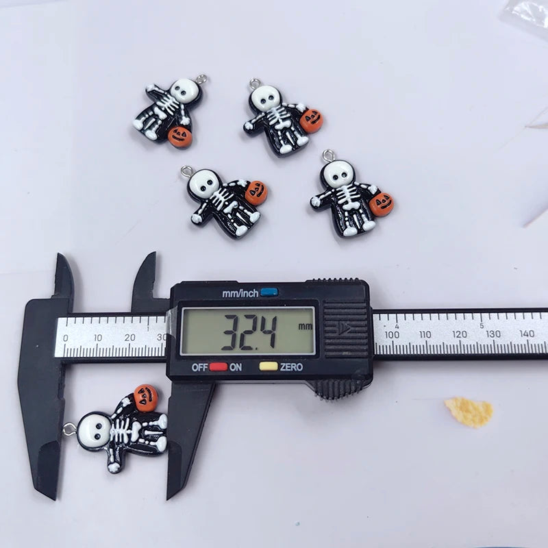 10pcs Halloween Skeleton Pumpkin Charms