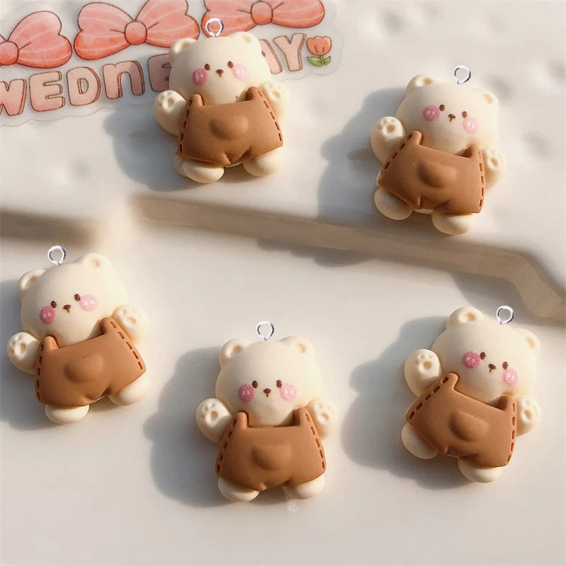 10Pcs Fashion Lovely Animal Bear Charms