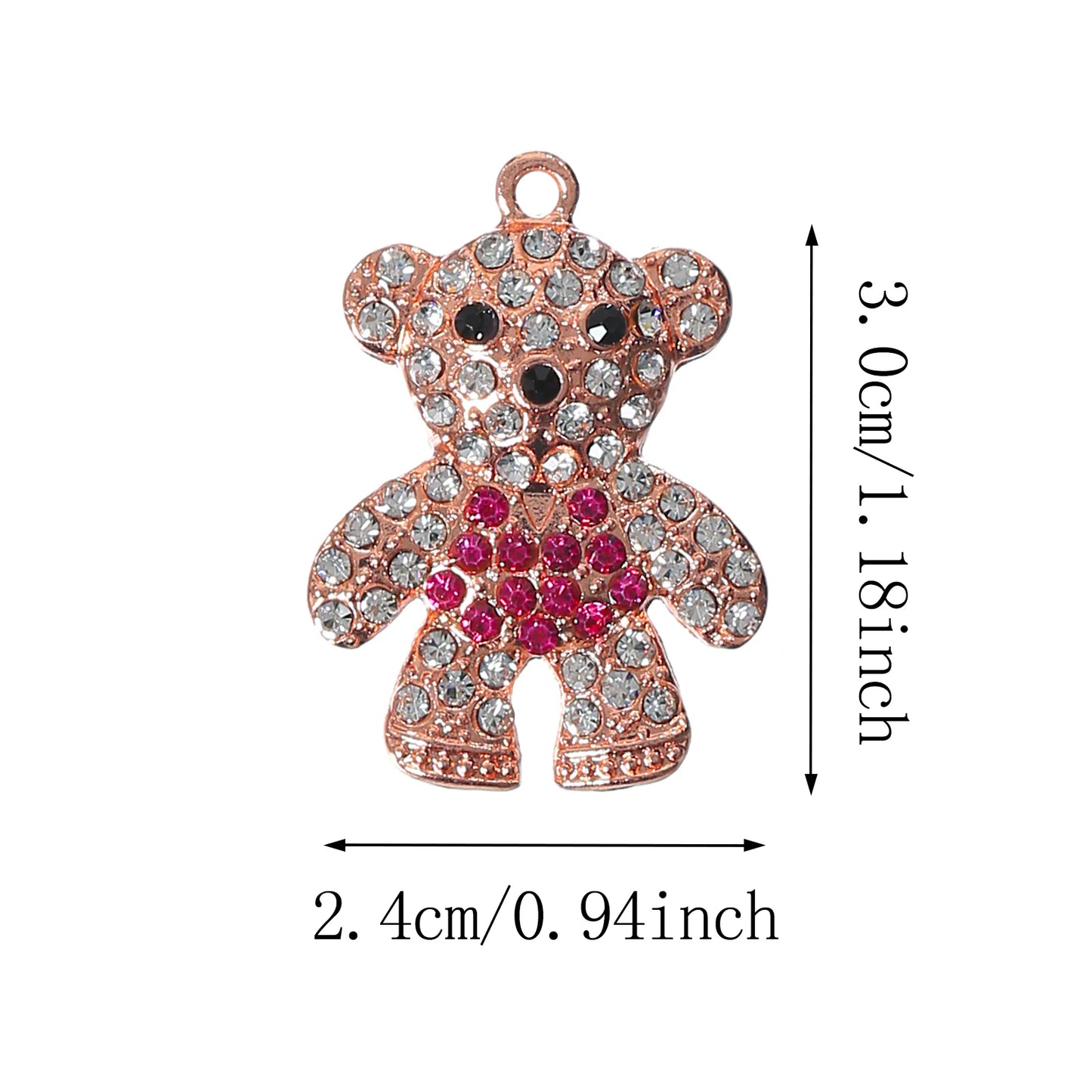 10pcs Alloy Bear Charms