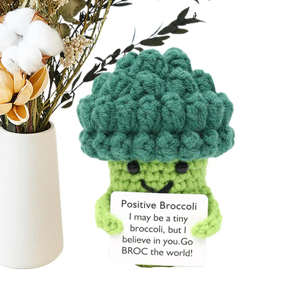 Funny Positive Toys With Card Inspirational Crochet Dolls Creative Hug Pocket Dolls Crochet Doll Christamas Gift Home Decoration