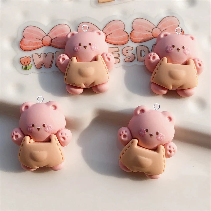 10Pcs Fashion Lovely Animal Bear Charms