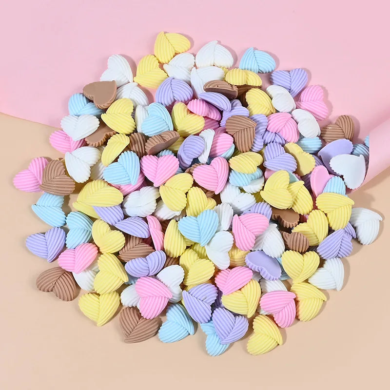 10pcs Kawaii Small Rainbow Heart Resin Charms Pendant Jewelry Making DIY Earrings Keychain Bracelet Patch Fashion Jewelry C820