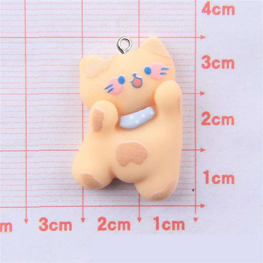 10Pcs Cartoon Animal Resin Charms