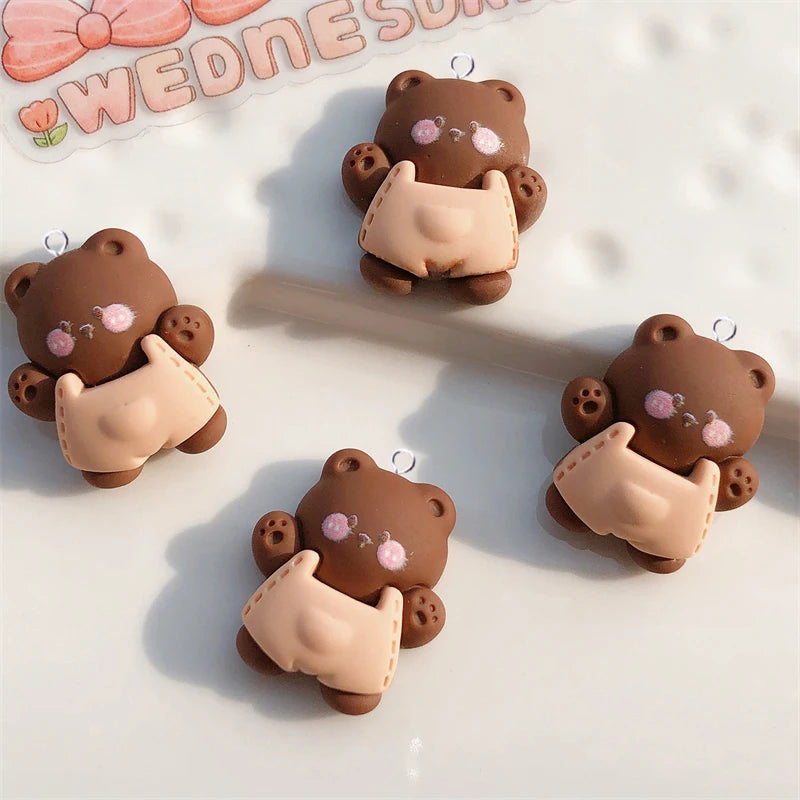 10Pcs Fashion Lovely Animal Bear Charms