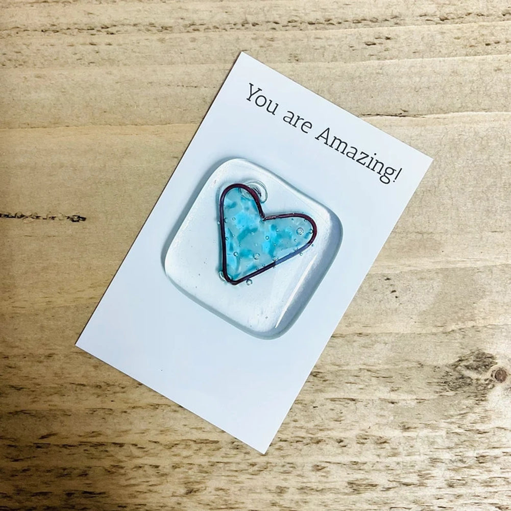 Glass Heart Pocket Hug Token Gift Cards Durable Father's Day Gifts Gift For Brithday