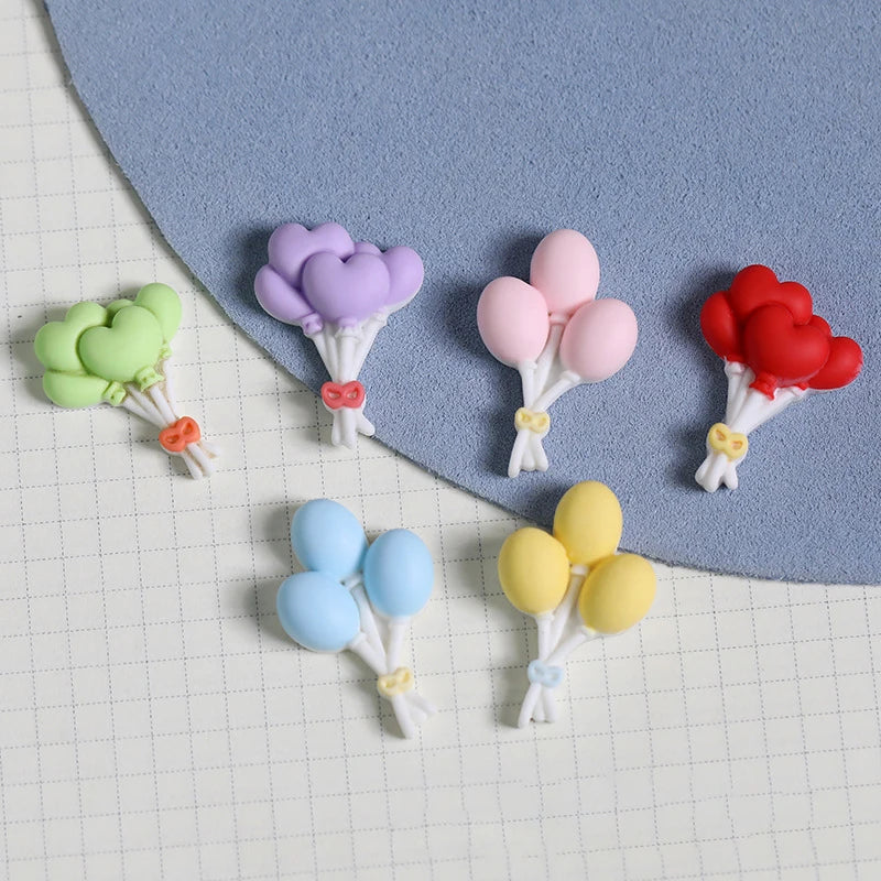 10pcs Cartoon Love Heart Balloon Charms