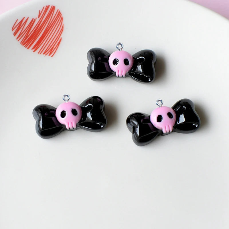 10Pcs Halloween Cross Skull Pills Resin Charms For Jewelry Making Earrings Bracelet Necklace DIY Crafts Accessories