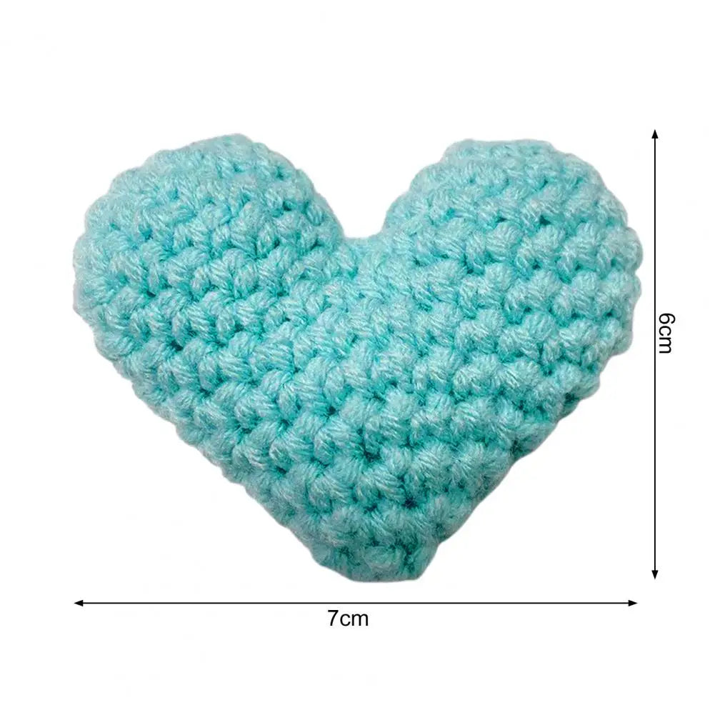 Crocheted Heart Pocket Hug Greeting Card Knitted Heart Keepsake Ornament Workmanship Encouragement Gift Cute Knitted