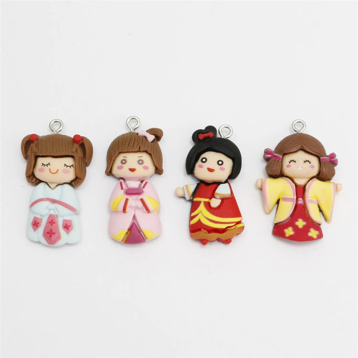 10pcs Cartoon Flatback Princess Resin Earring Charms