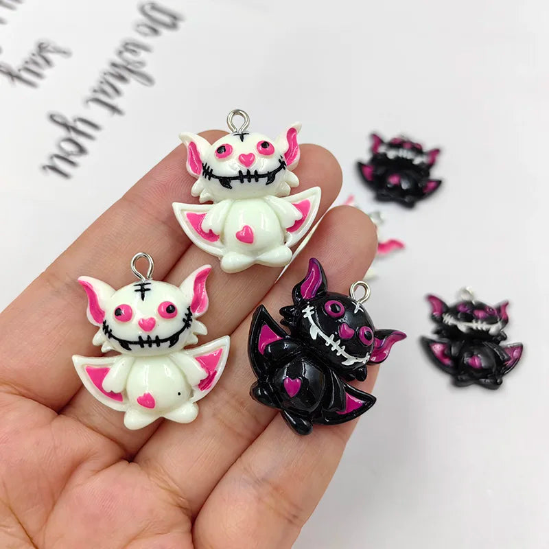 10pcs Halloween Monster Bat Charms