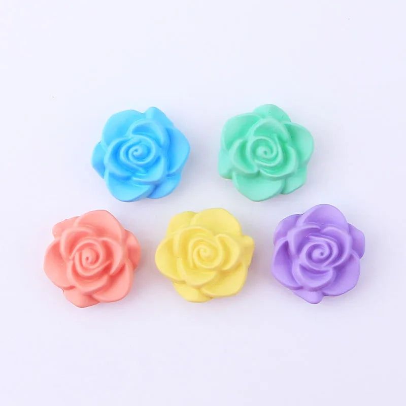 10Pcs Glitter Powder Hearts Flatback Resin Cabochons