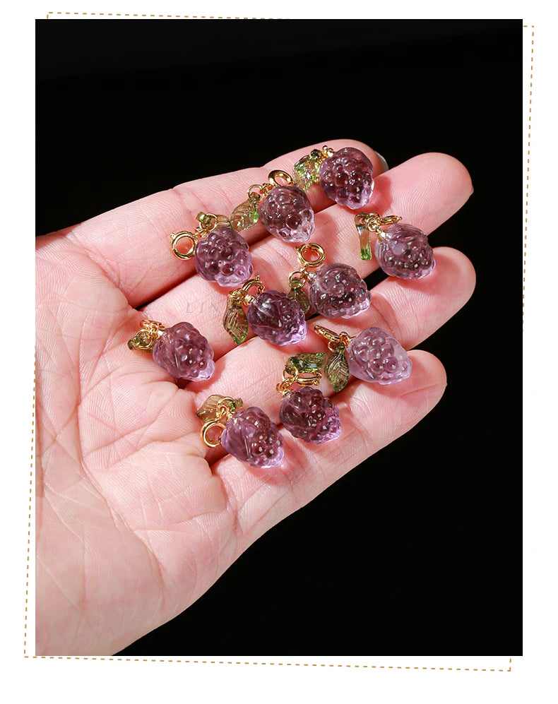 1 Pc Natural Amethyst Carved Grape Shape