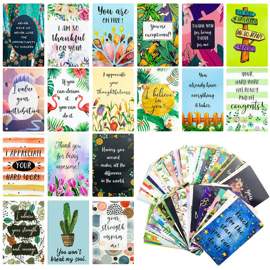 72pcs Positive Motivational Cards for Women Men Inspirational and Encouragement,Appreciation Cards for Employees, Mini Note Card