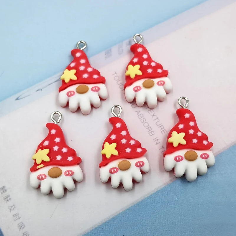 10pcs Kawaii Halloween Ghost Charms for Cute Keychains Necklace Earrings Pendant Accessory Diy Jewelry Making Findings