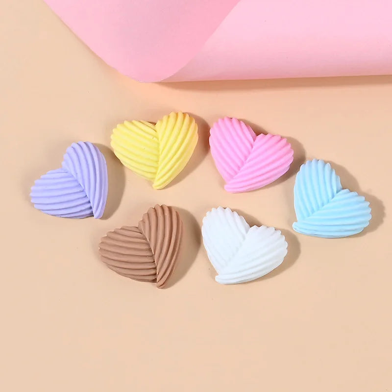 10pcs Kawaii Small Rainbow Heart Resin Charms Pendant Jewelry Making DIY Earrings Keychain Bracelet Patch Fashion Jewelry C820