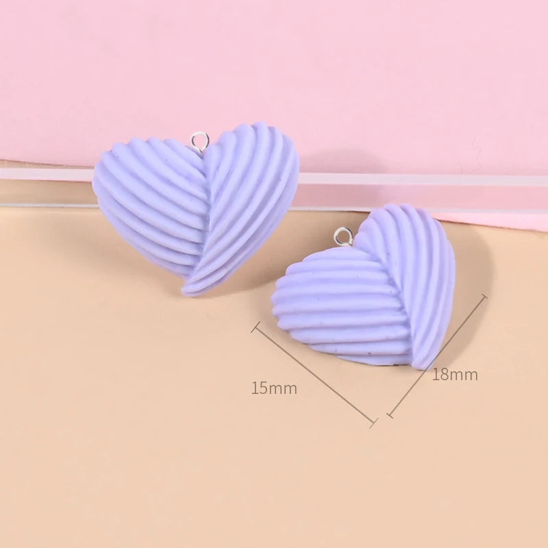 10pcs Kawaii Small Rainbow Heart Resin Charms Pendant Jewelry Making DIY Earrings Keychain Bracelet Patch Fashion Jewelry C820