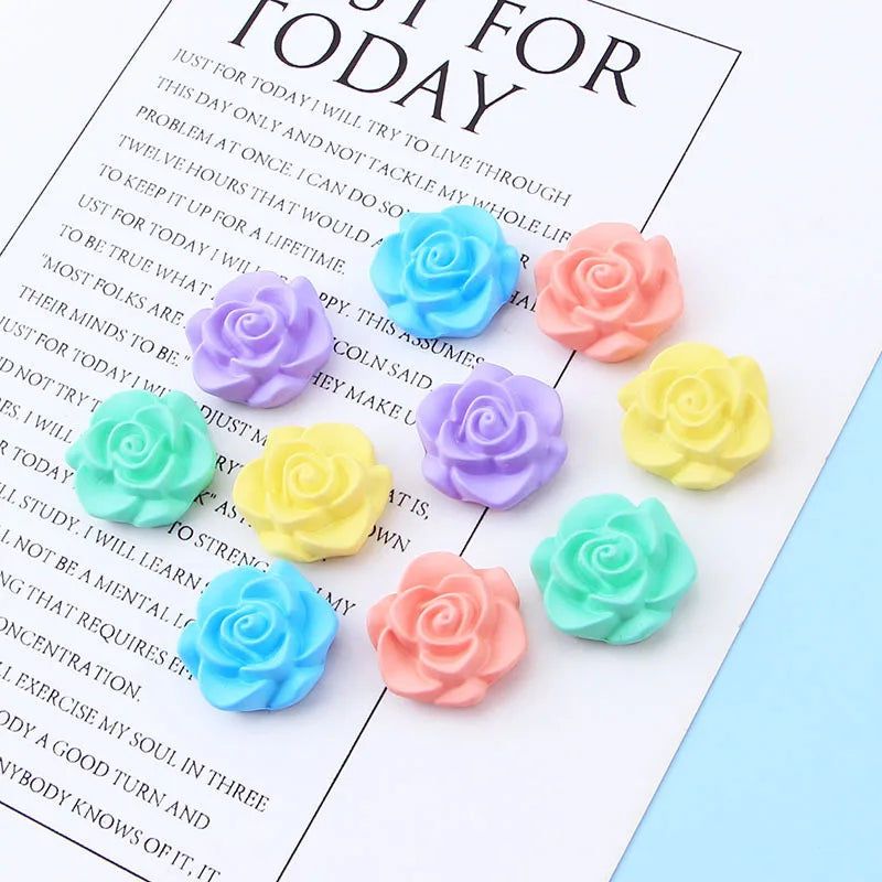 10Pcs Glitter Powder Hearts Flatback Resin Cabochons