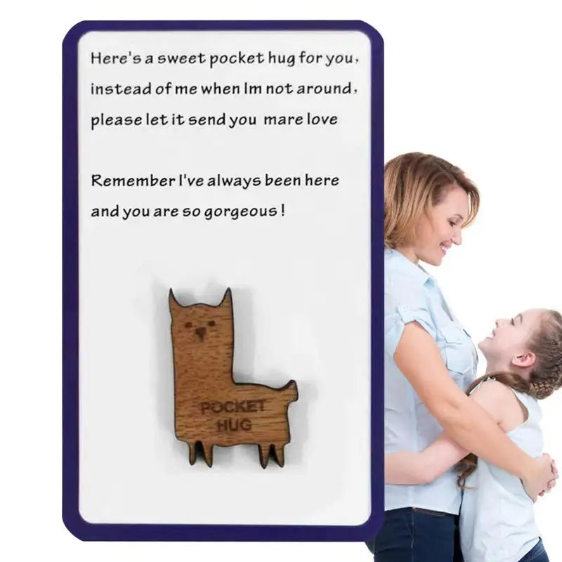 Heart Pocket Hug Wooden Hug Card Long Distance Relationship Keepsake Gift For Someone Going Through A Rough Time