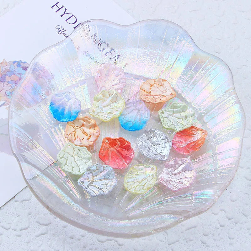 10Pcs Glitter Powder Hearts Flatback Resin Cabochons