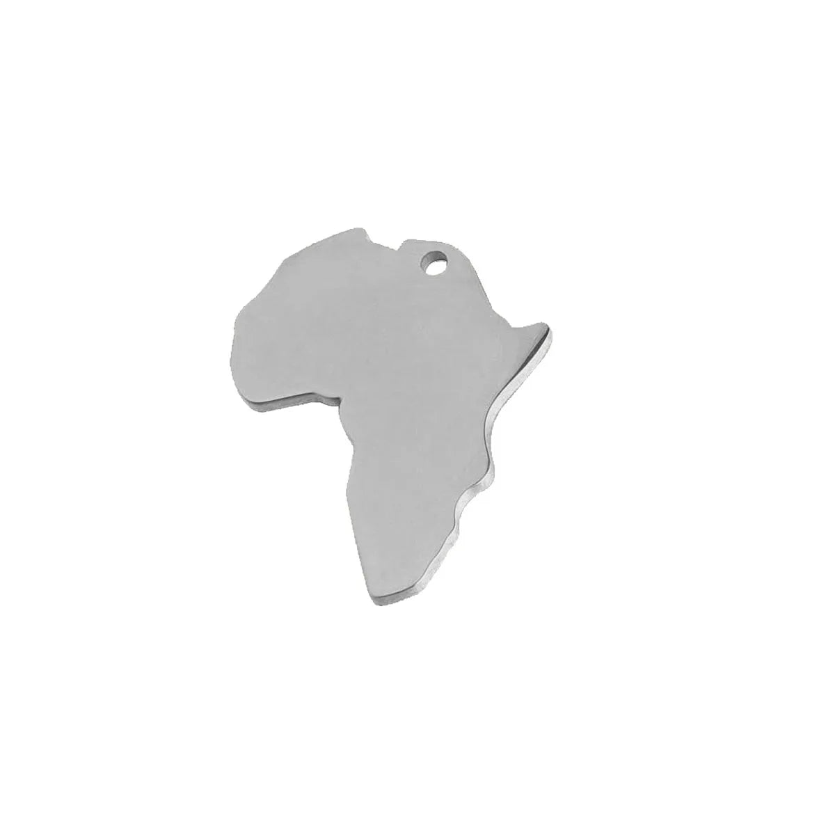 10pcs 4 Color Stainless Steel Hollow Africa Map Pendant Charms