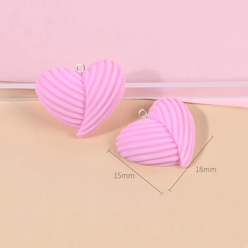 10pcs Kawaii Small Rainbow Heart Resin Charms Pendant Jewelry Making DIY Earrings Keychain Bracelet Patch Fashion Jewelry C820