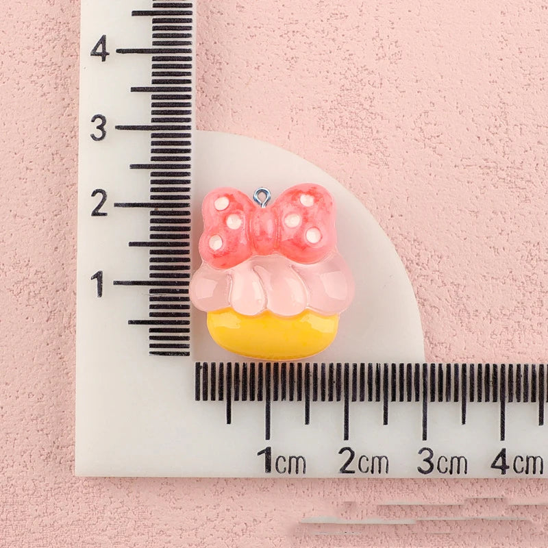 10Pcs Cute Flatback Love Heart Candy Bear Resin