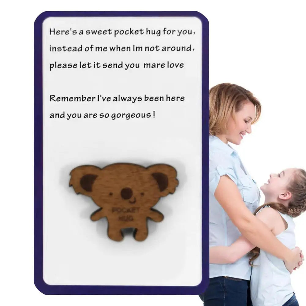 Heart Pocket Hug Wooden Hug Card Long Distance Relationship Keepsake Gift For Someone Going Through A Rough Time