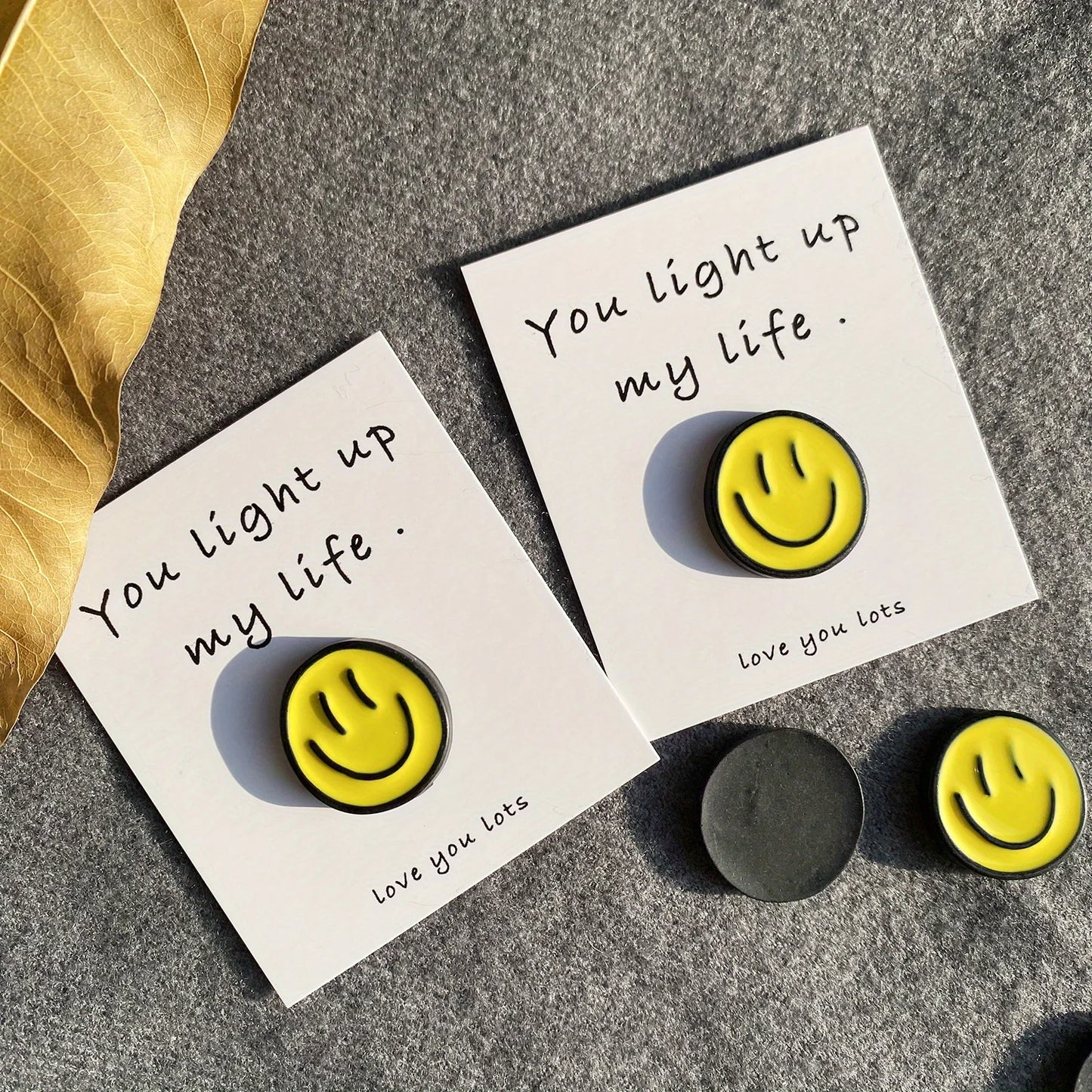 1pc Gift Decorations With Encouragement Greeting Cards,A little Pocket Hug Card, 3D resin smiley face greet card,Special Birthda