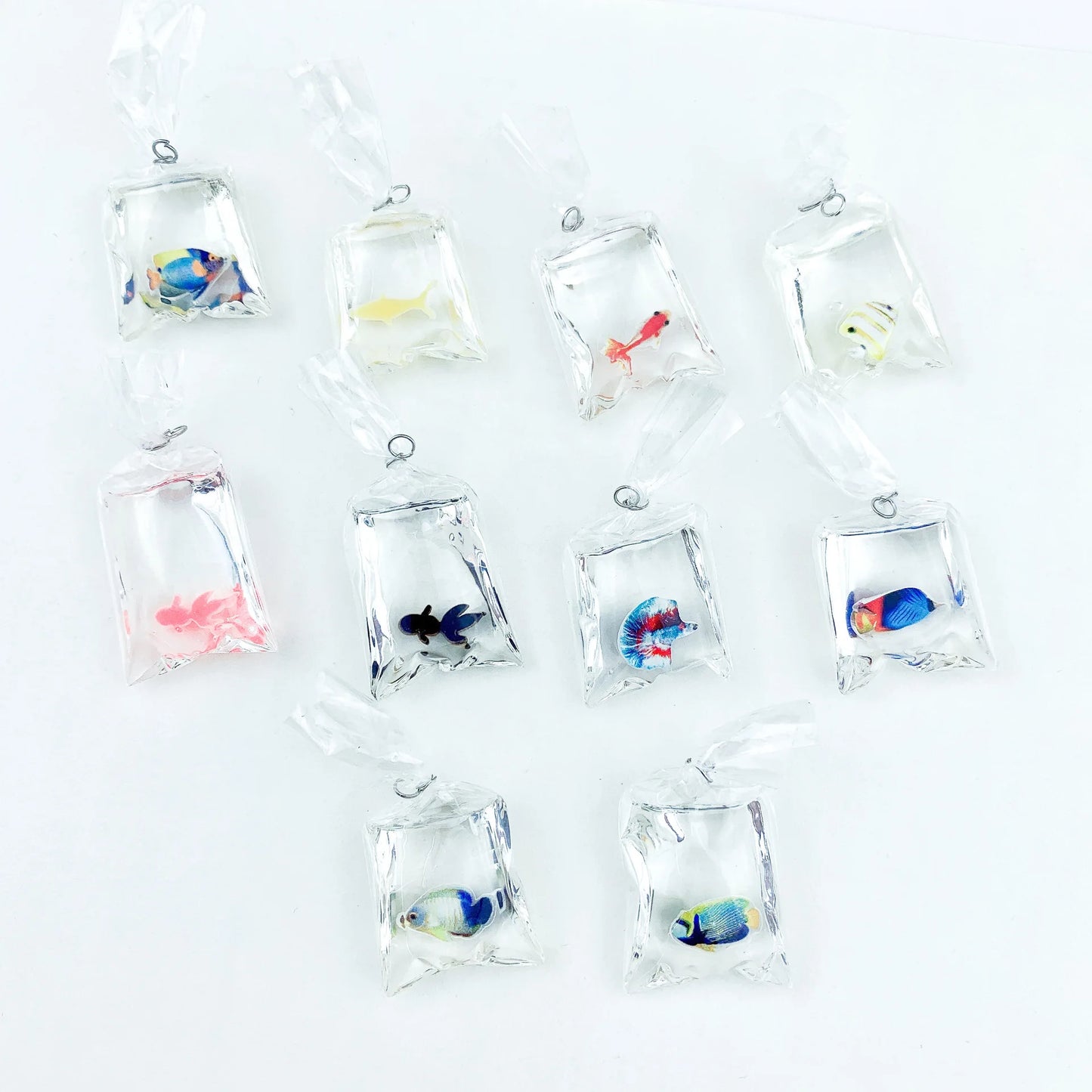 30Pcs Small Goldfish Charms Resin Waterproof Bag Accessories for Making Diy Bracelet Necklace Earrings Keychain Supplies