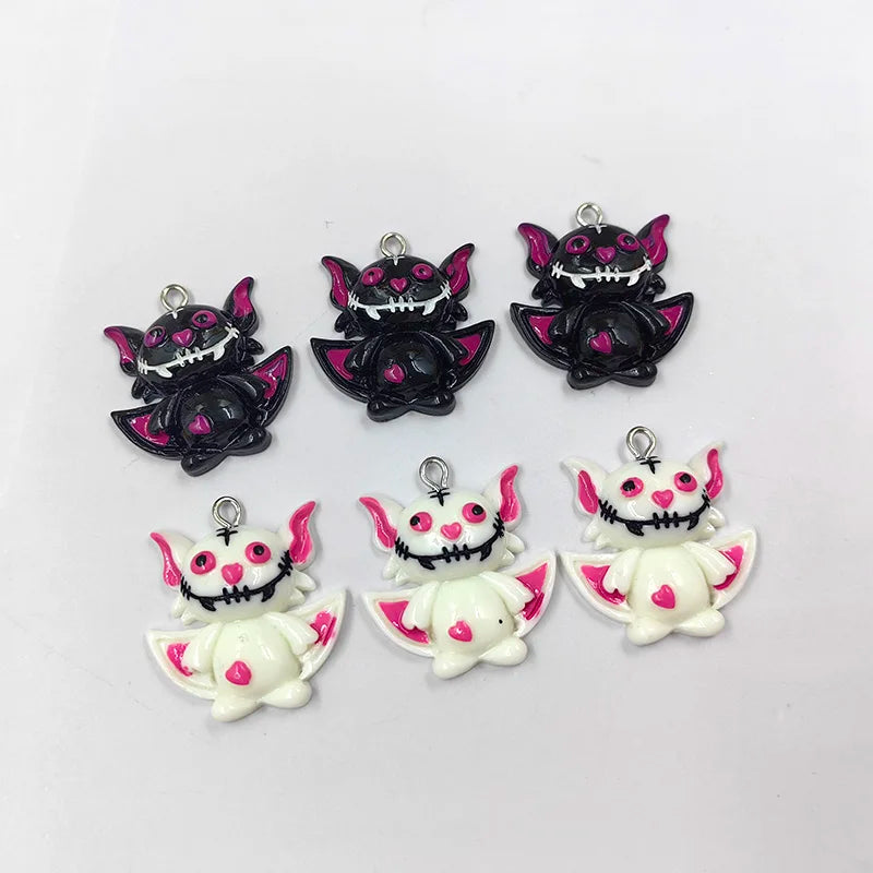 10pcs Halloween Monster Bat Charms