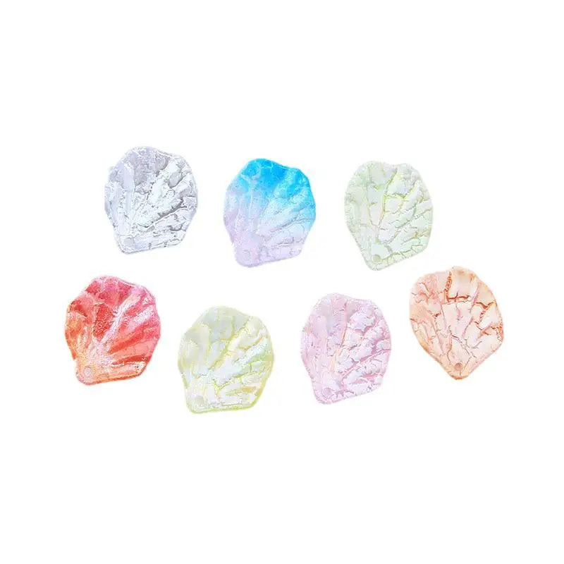 10Pcs Glitter Powder Hearts Flatback Resin Cabochons