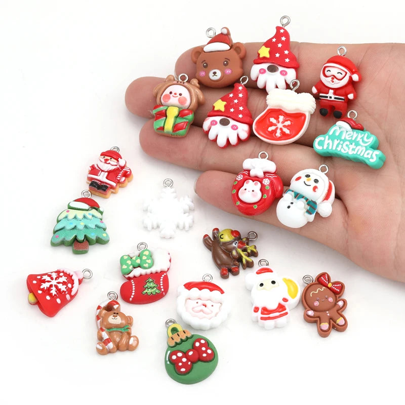 10Pcs Christmas Charms