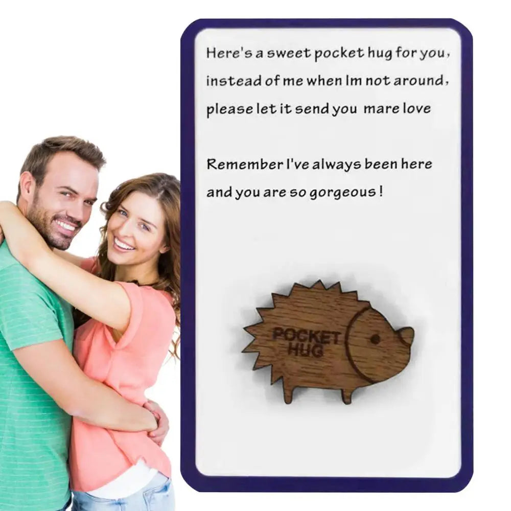 Heart Pocket Hug Wooden Hug Card Long Distance Relationship Keepsake Gift For Someone Going Through A Rough Time