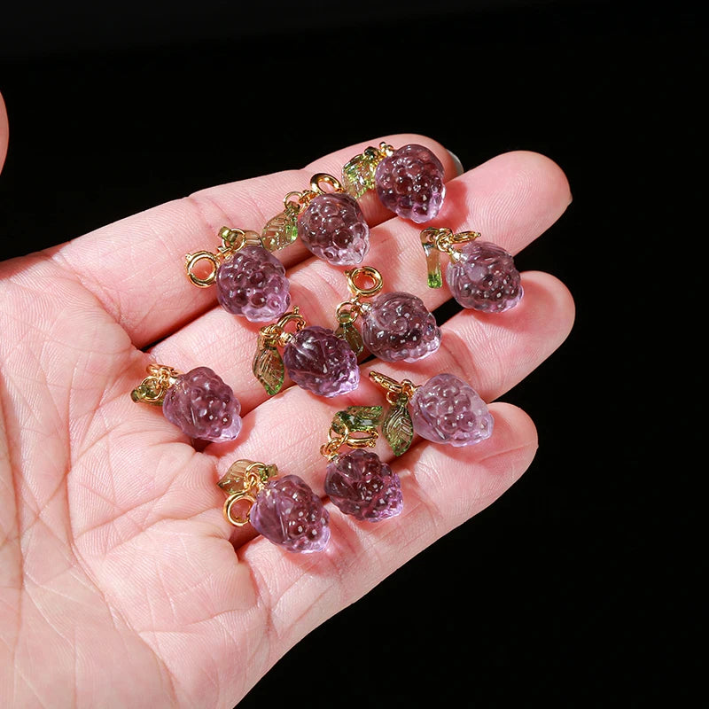 1 Pc Natural Amethyst Carved Grape Shape