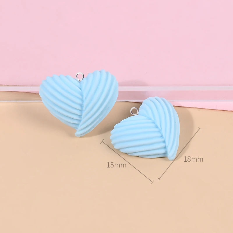 10pcs Kawaii Small Rainbow Heart Resin Charms Pendant Jewelry Making DIY Earrings Keychain Bracelet Patch Fashion Jewelry C820